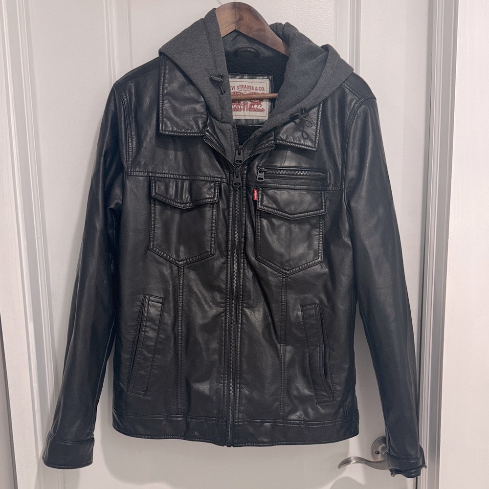Levi's Black Leather Jacket - Picture 1 of 7